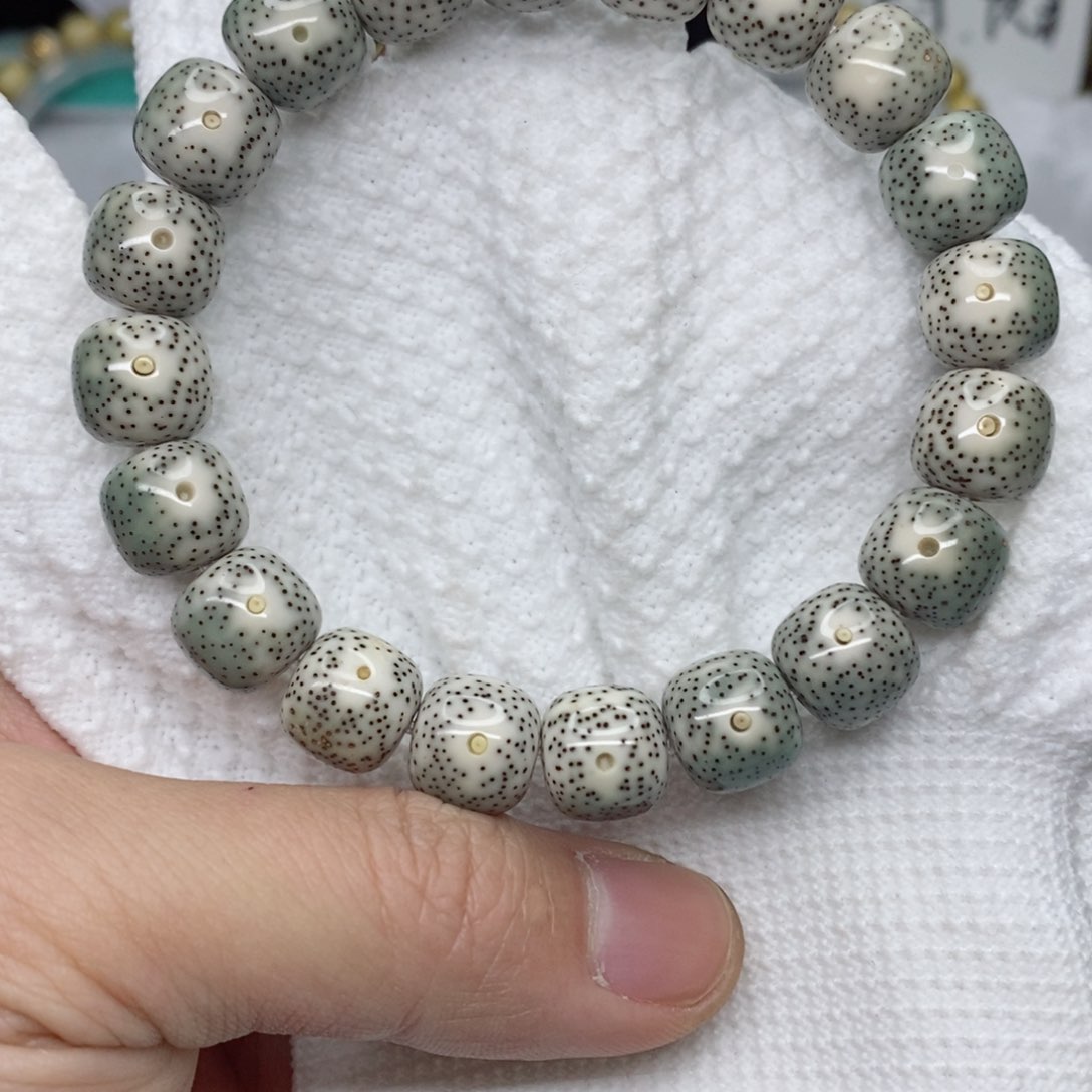 星月菩提手串12x11  青花瓷 全星点