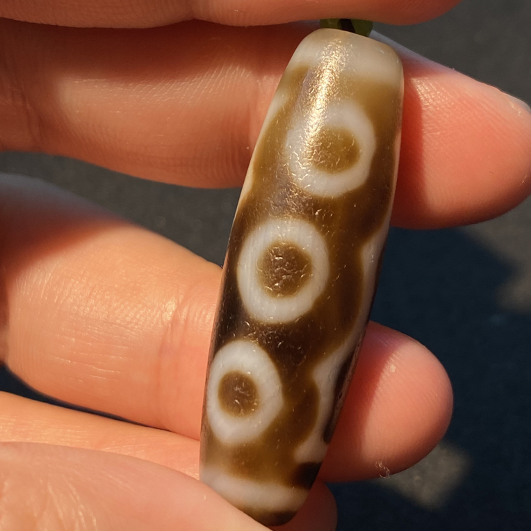 小卢手工三眼天珠带绳