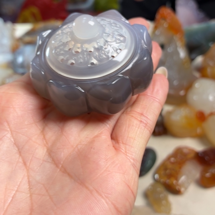 独***忆玛瑙/玉髓未镶嵌吊坠(不含链)