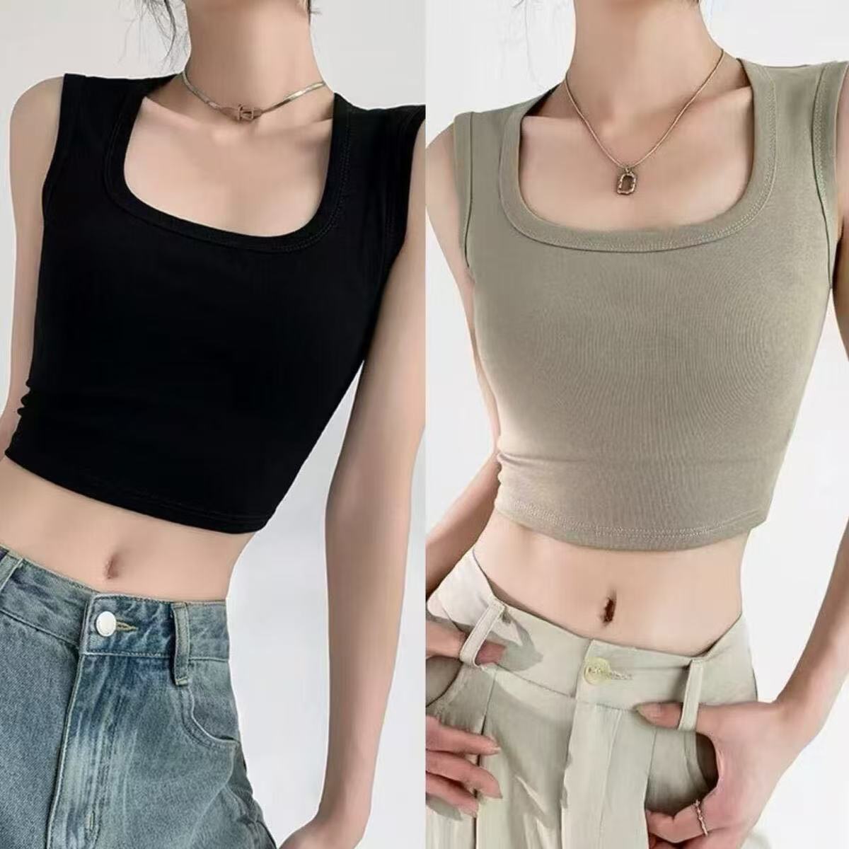 22质量版独立装纯色吊带背心女夏带胸垫上衣无钢圈无缝