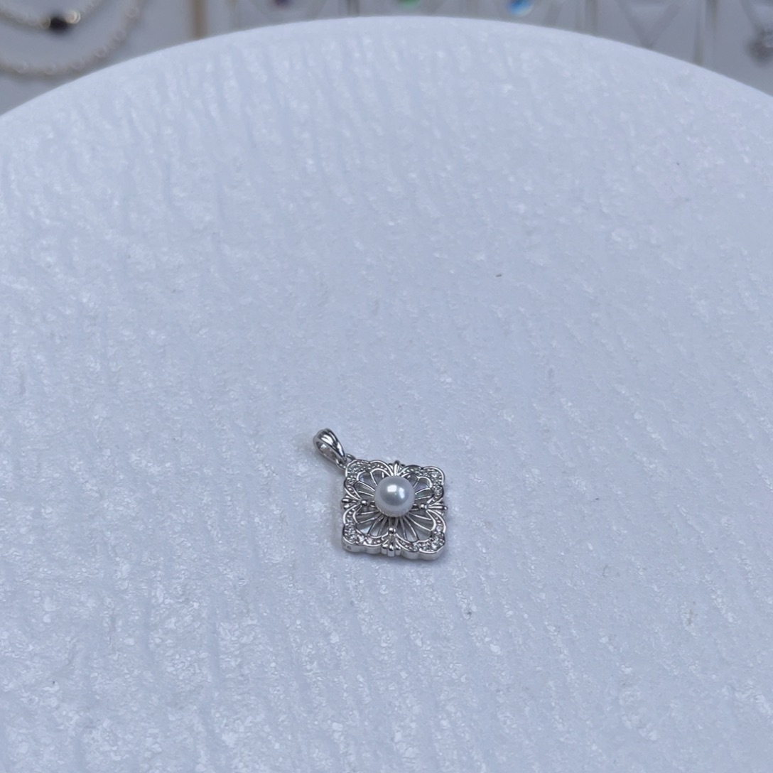 淡水珍珠颈饰银S925镶嵌