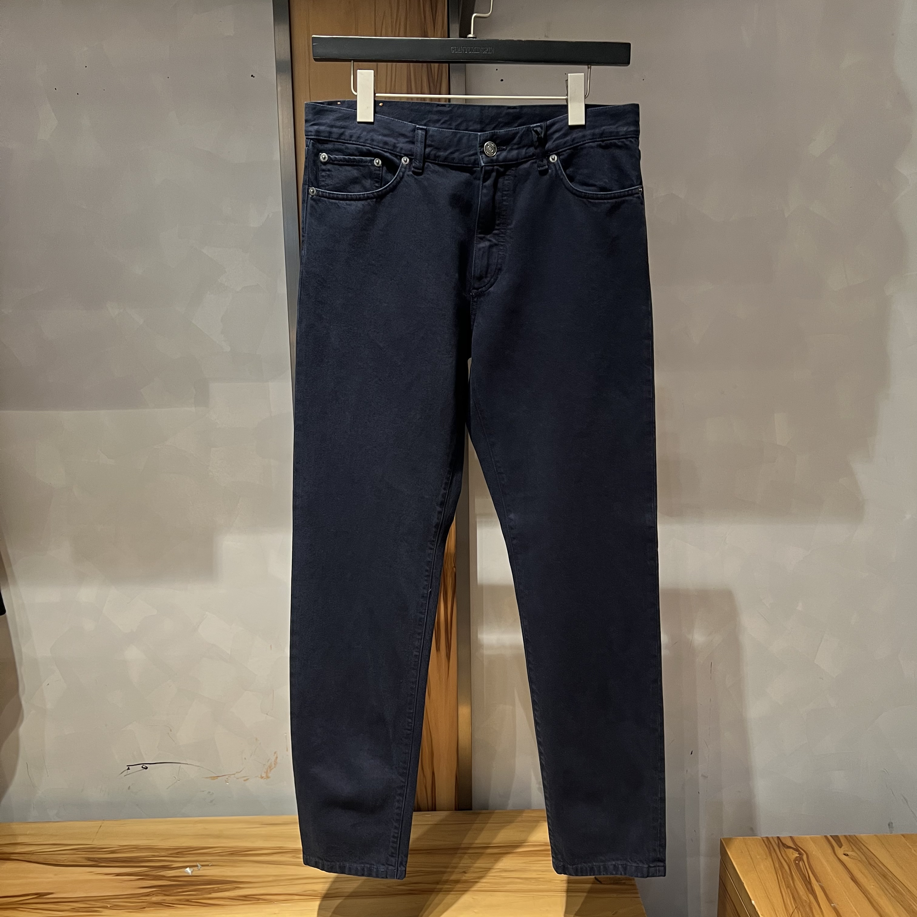 未使用 ZEGNA 杰尼亚 纯色休闲直筒牛仔裤 男款 蓝色