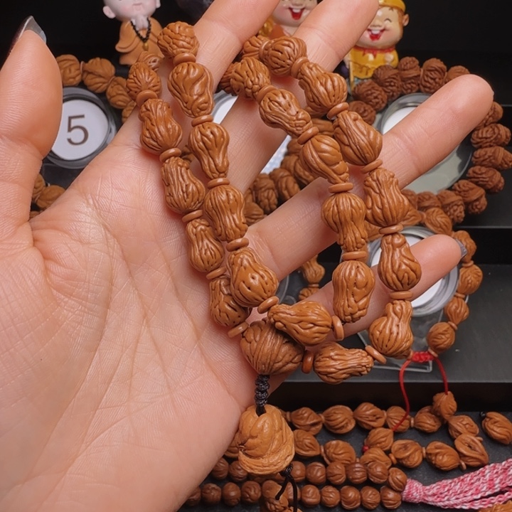 开***天手串桃核葫芦手持