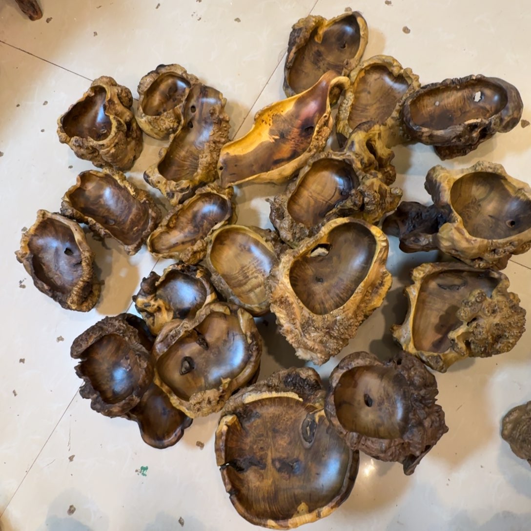 绍***长花梨木类贵黄鬼柳紫檀麻梨等硬木手作20个