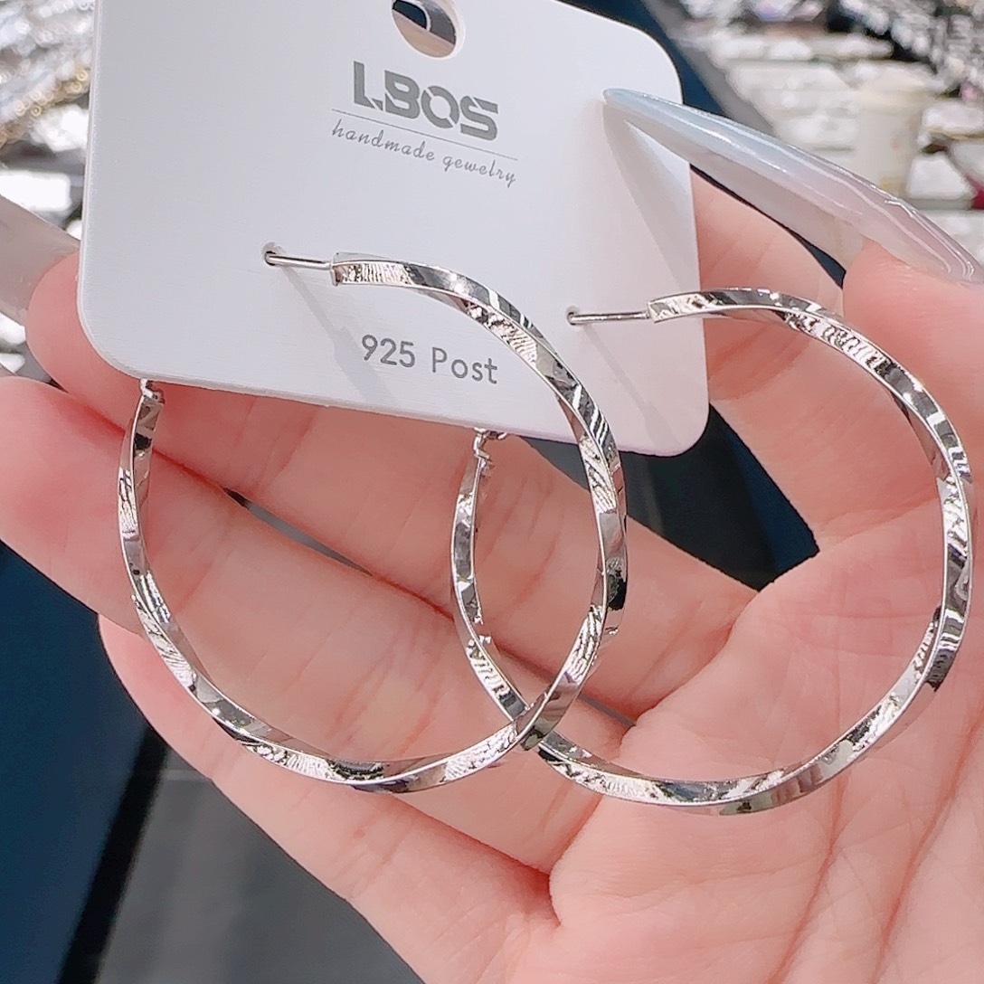 铜合金925银锆石耳环