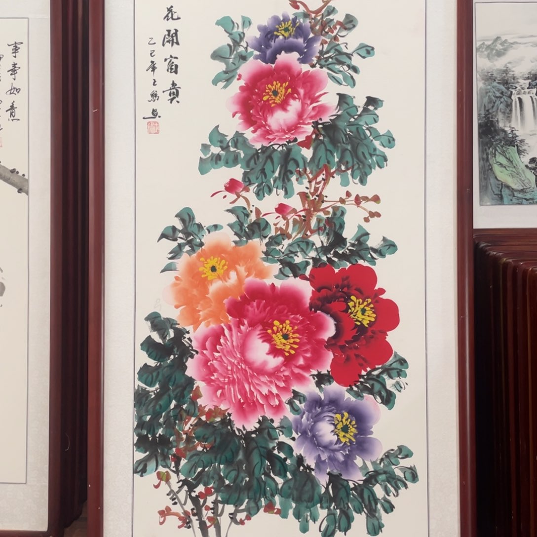 国画带框尺寸63*123厘米