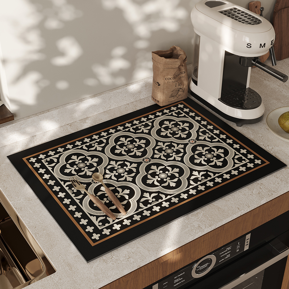 家用厨房沥水垫水槽吧台咖啡机吸水垫隔热防滑速干轻奢洗手台面垫商品图