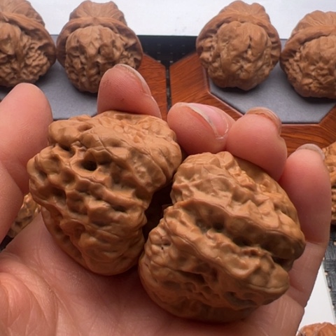 文玩核桃把件冰*啡边40左右