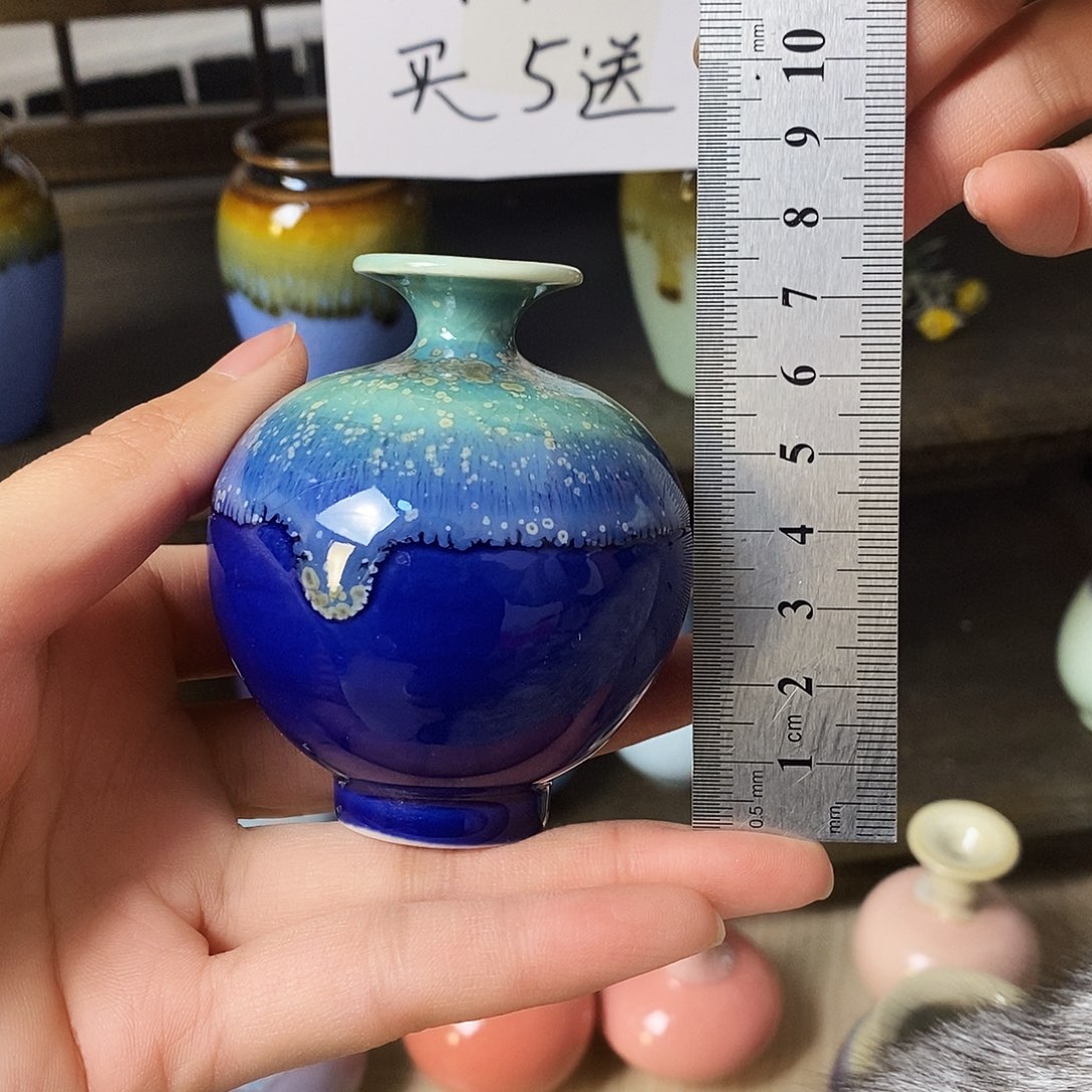 摆件景德镇高温陶瓷小花瓶