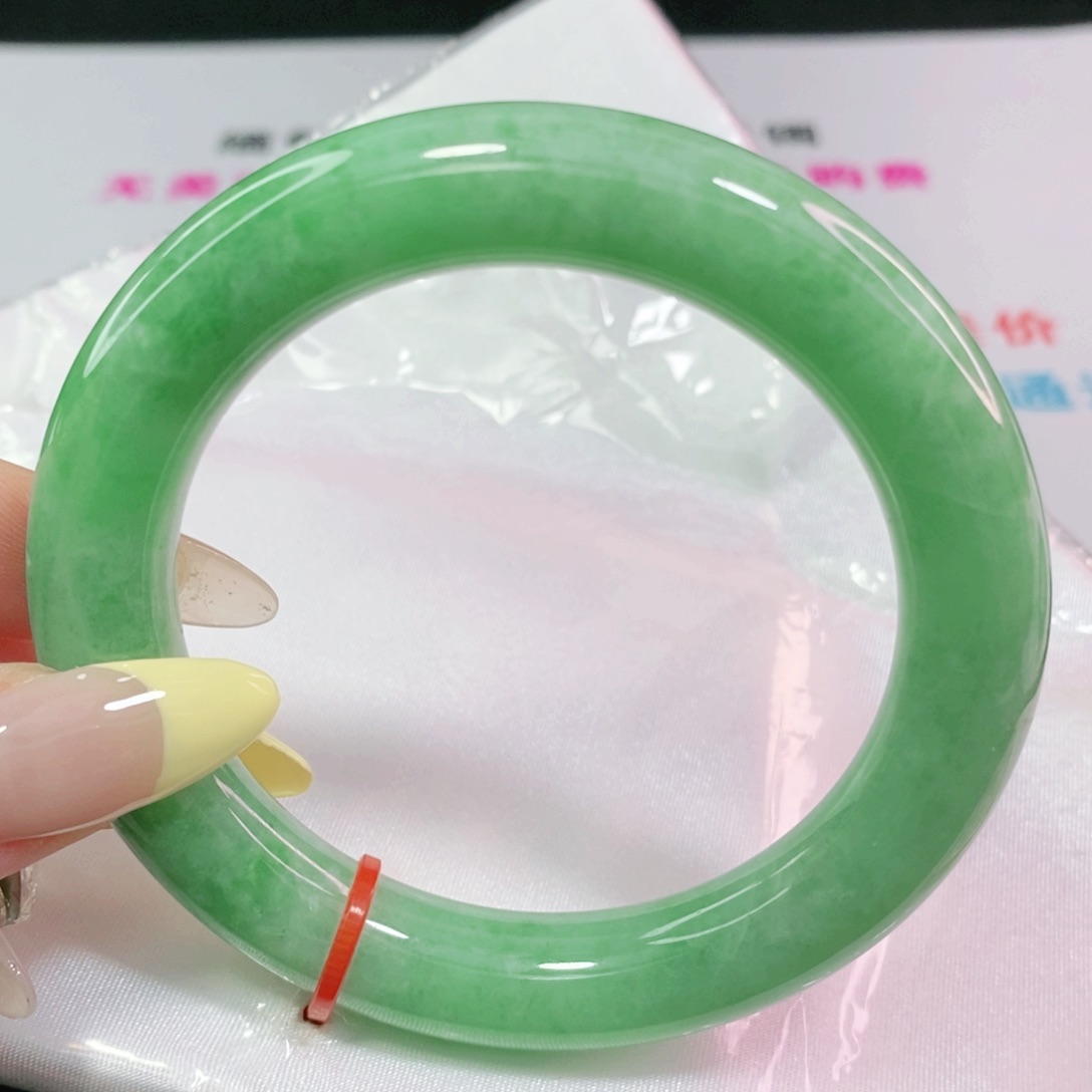 翡翠手镯未镶嵌晴*56.6圆条