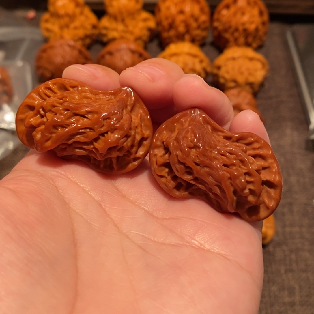 文玩核桃吊坠39鸳鸯戏水934