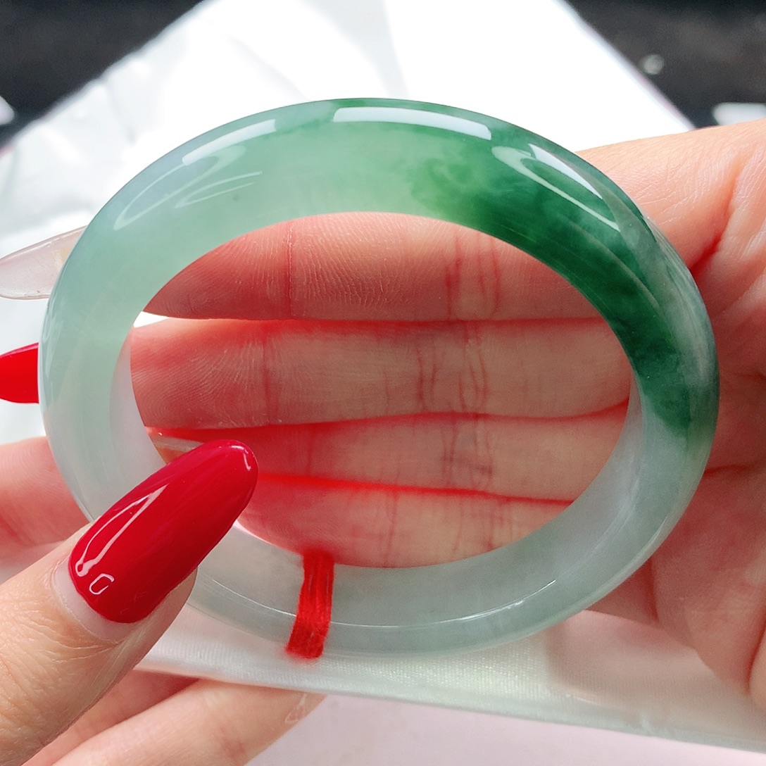 未镶嵌手镯翡翠55圈