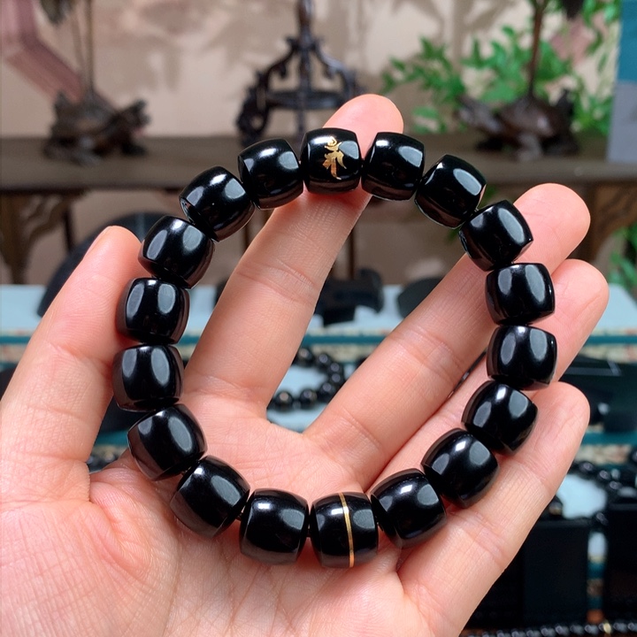 和田玉（青玉）手链未镶嵌重**峰