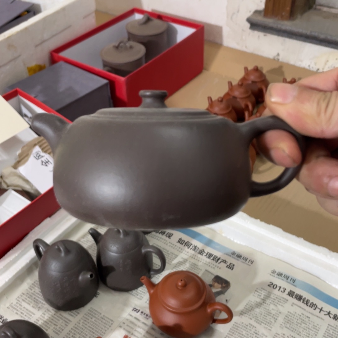 紫砂茶壶大水潭天青