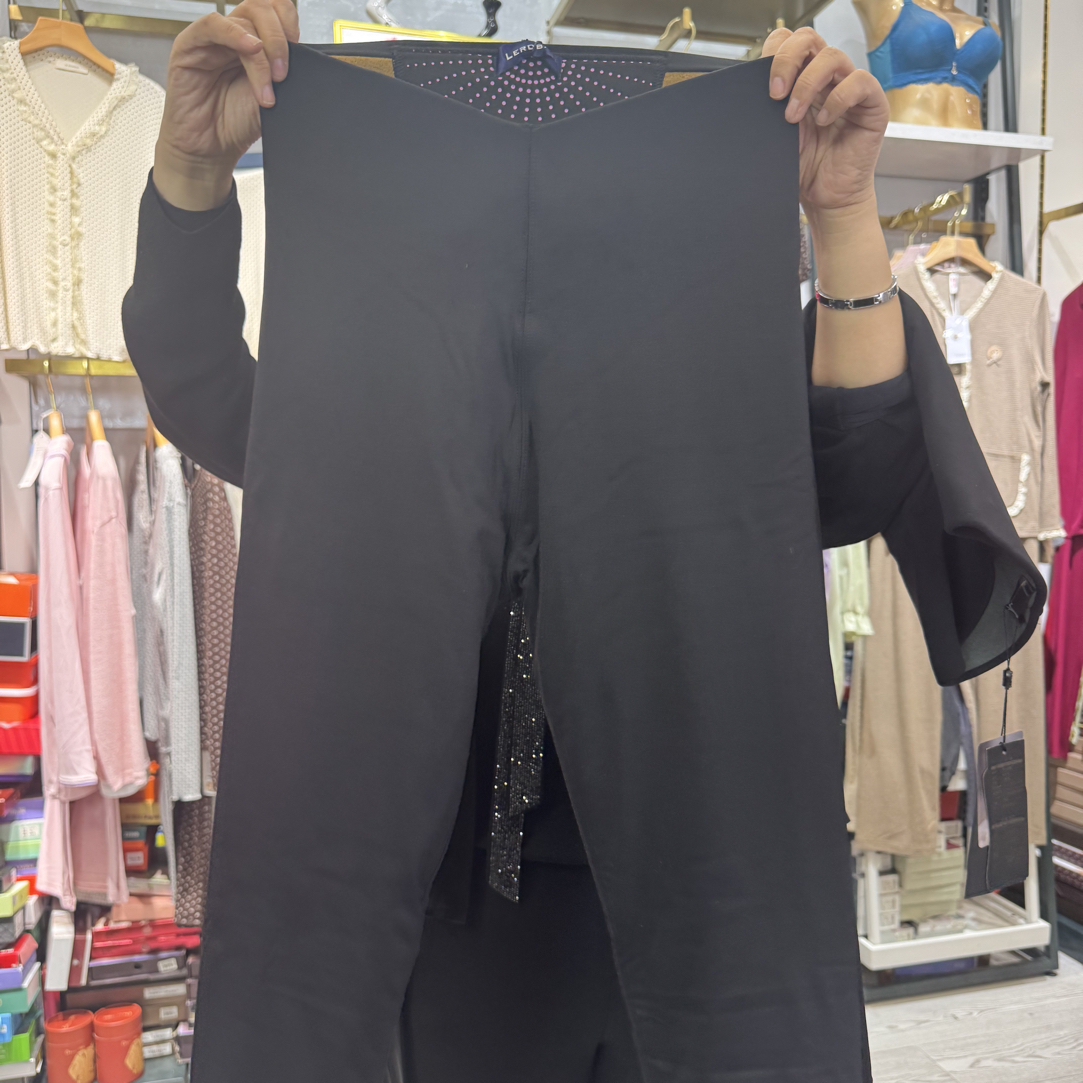 朗瑞女士踩脚驼绒三层保暖大厚保暖裤337-962