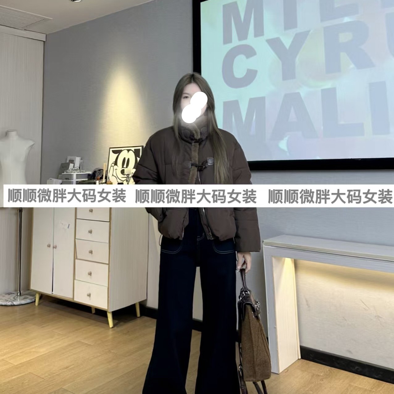 超级显瘦百搭高腰牛仔裤宽松显瘦微拉裤161001