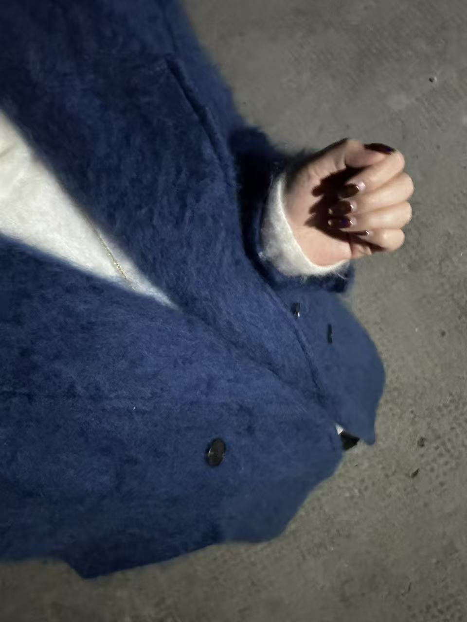 5201【千炫女装】初见·悸动~穿搭冬季新款韩系拉毛气质大衣外套