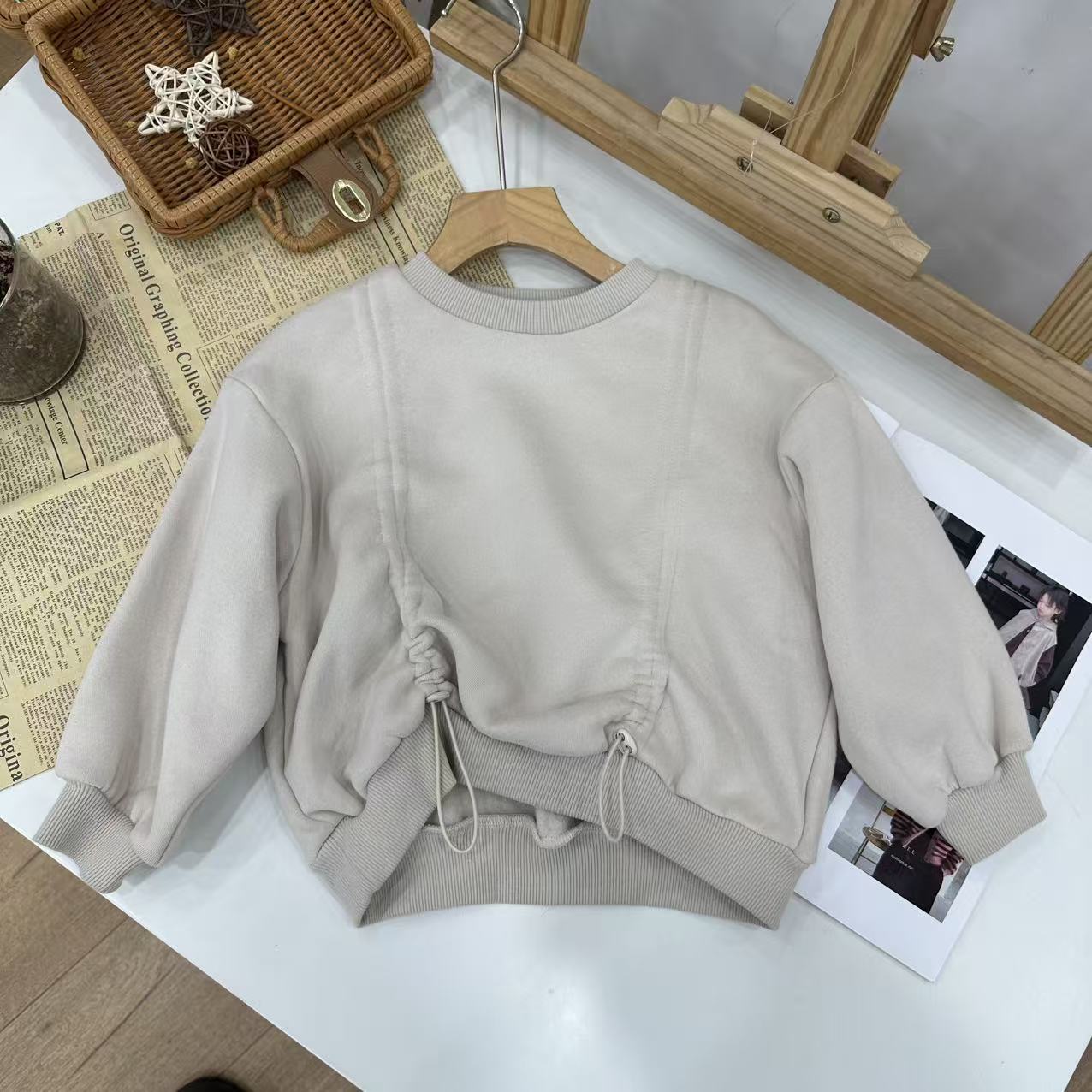 7041冬季中童加绒卫衣L