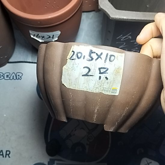 南瓜两个紫砂花盆