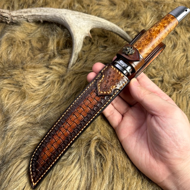 （武藤）瘤疤崖柏收藏大马士革刀