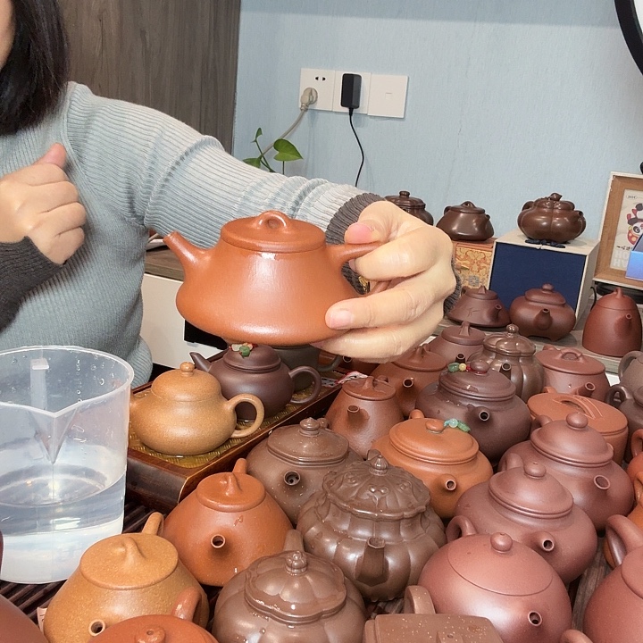 小***)茶壶紫砂宜兴紫砂壶柱瓢