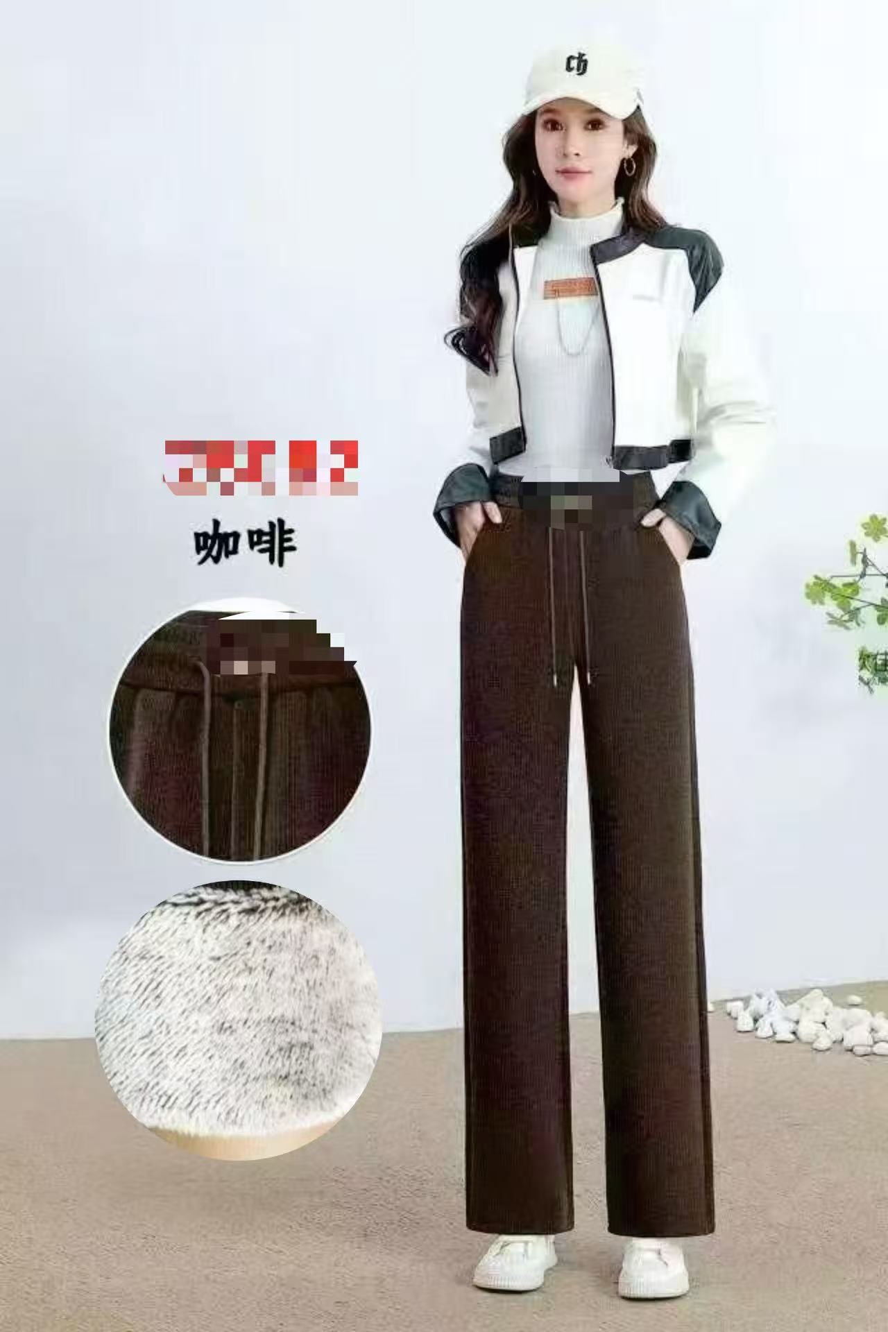 【大润】小火炉 加绒加厚银狐绒休闲直筒裤 25082