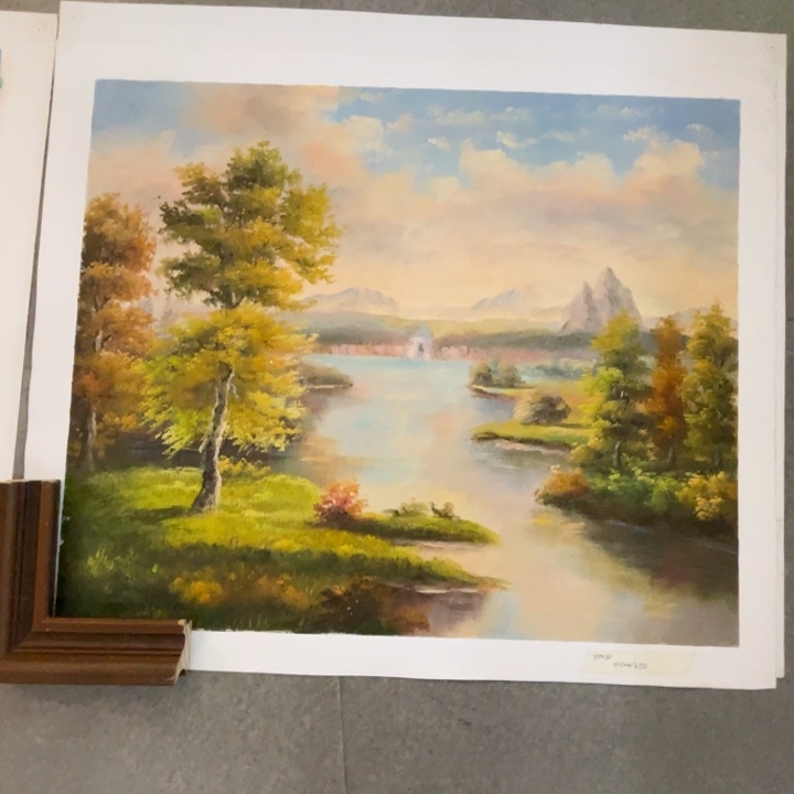 油画快****）油画作品欣赏50.60带实木框