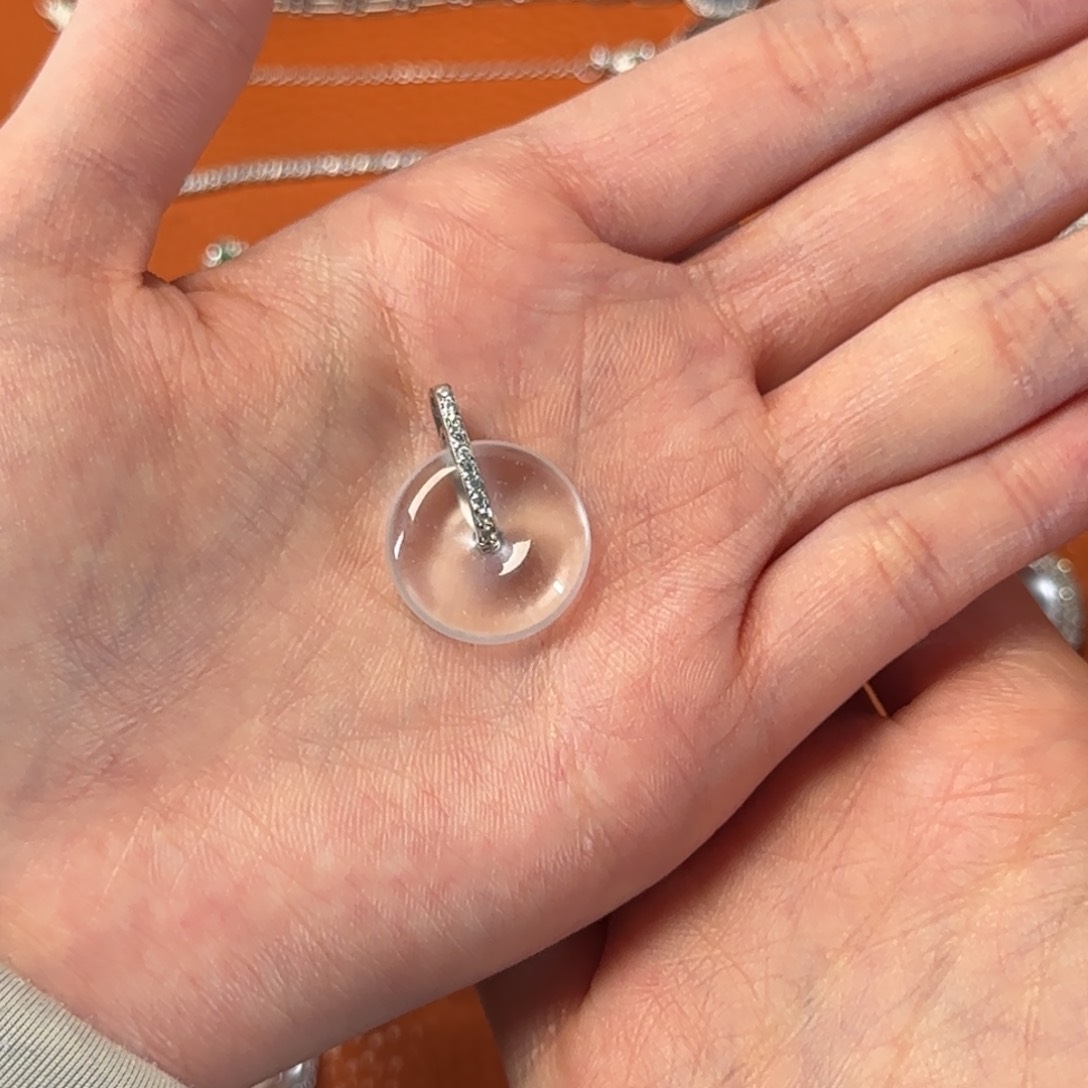 石英质玉颈饰银S925镶嵌