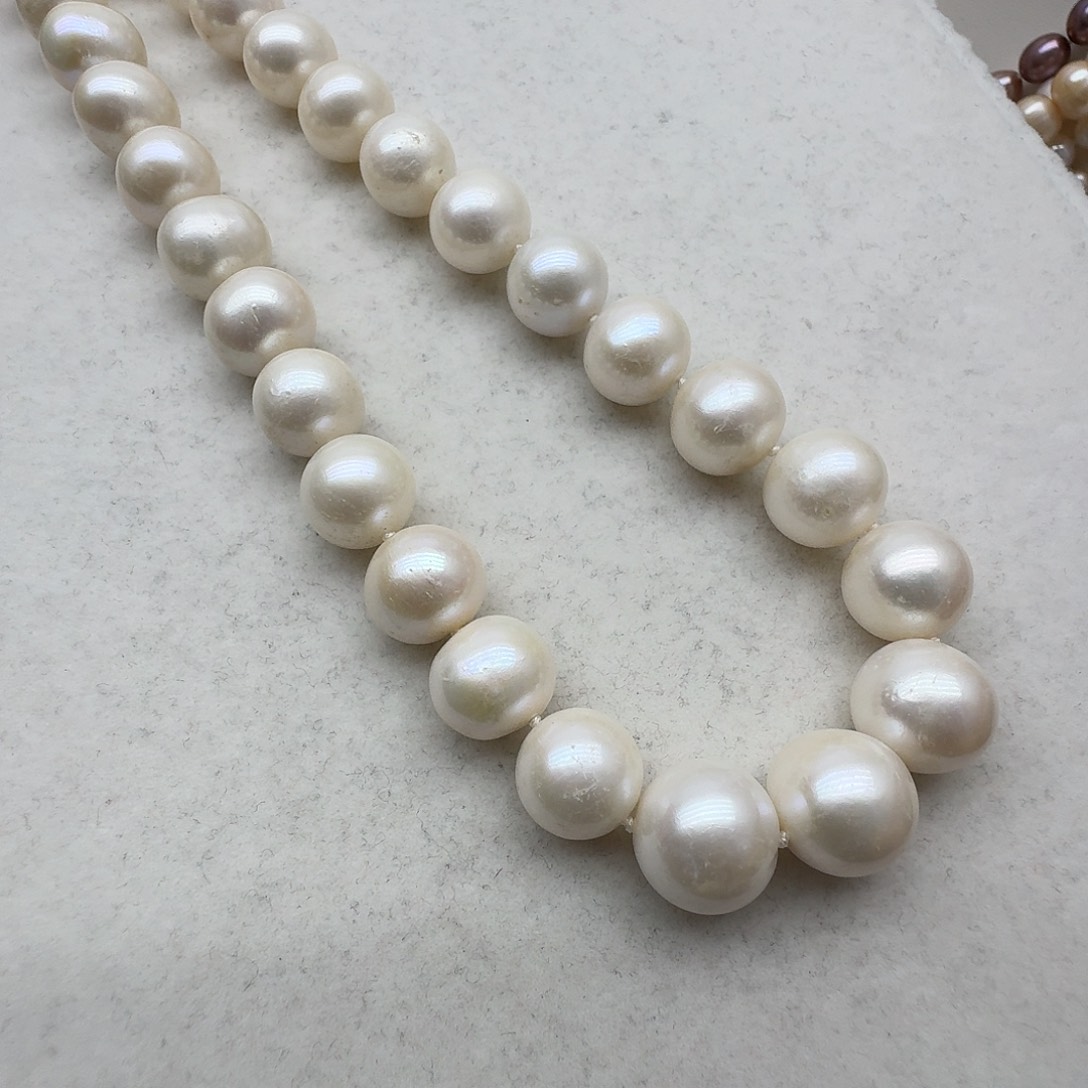 淡水珍珠颈饰银S925镶嵌12-13