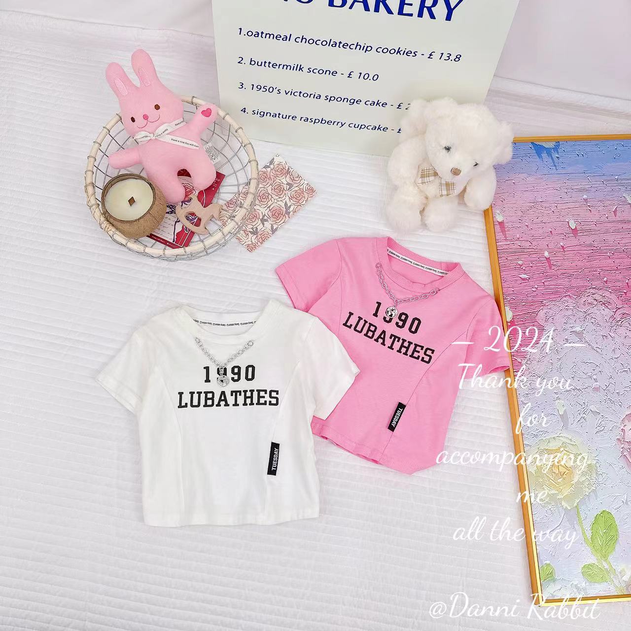 夏款新款女童韩版字母印花短袖T恤.D-CD581