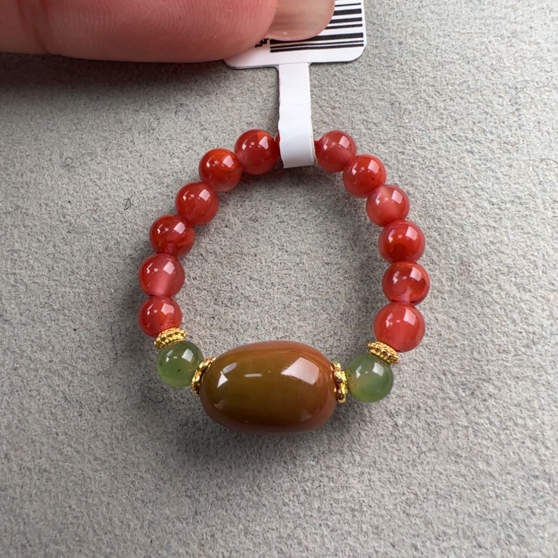 南红玛瑙未镶嵌（戒指4mm+
