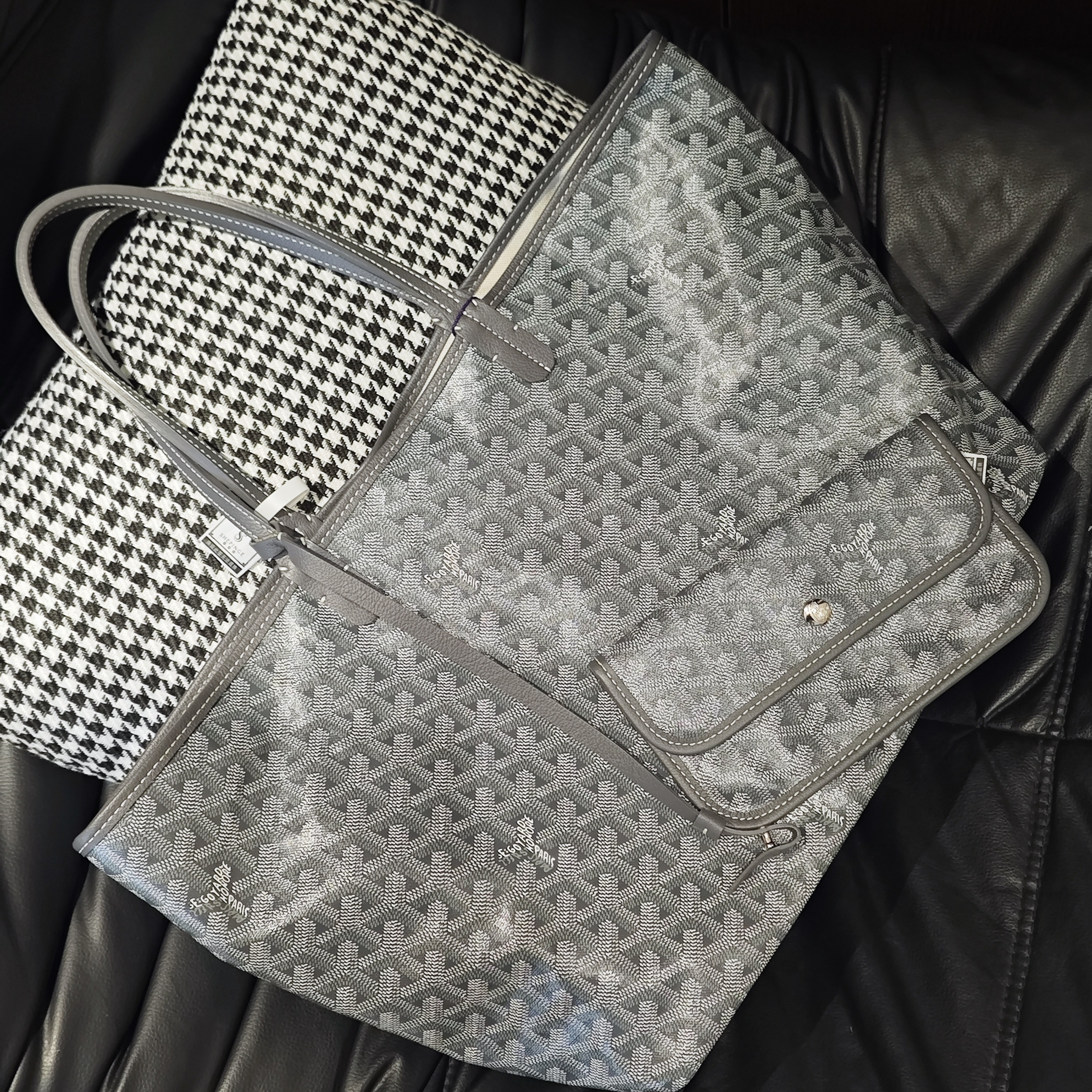 99新 Goyard 奢品阁/戈雅/灰色单肩包