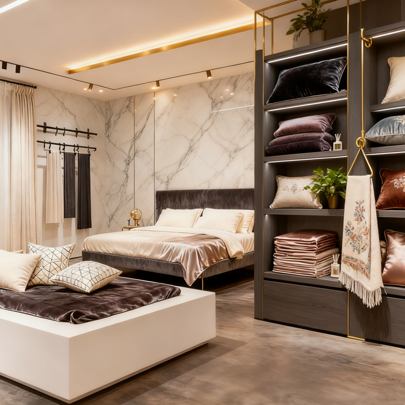 【花开富贵】km长绒棉刺绣高奢工艺款四件套-豆沙