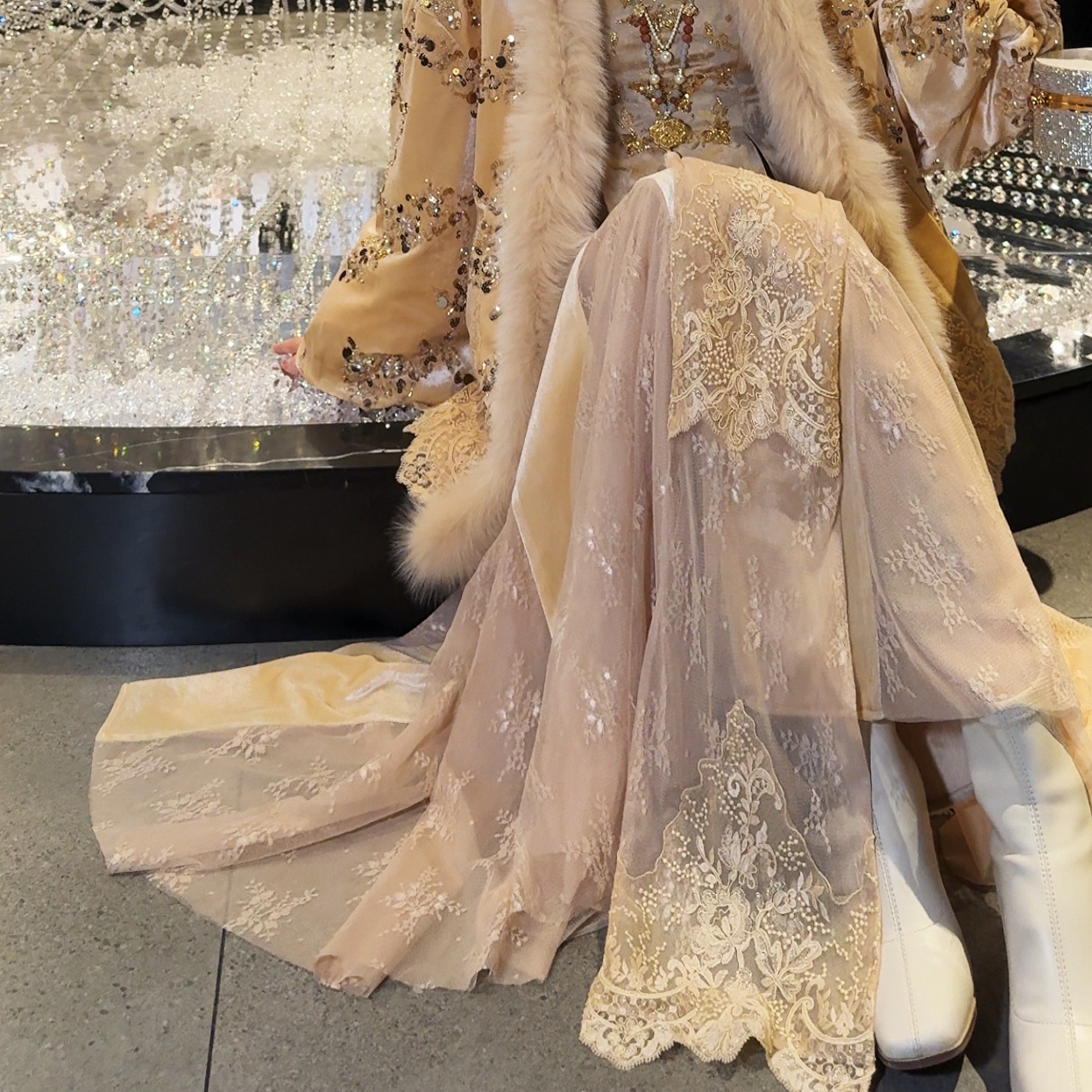 Mill Lin【霞光归日】高腰新中式中国风冬季鱼尾半身裙