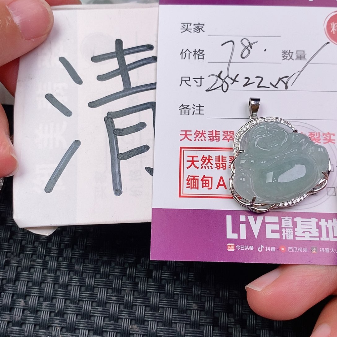翡翠银S925镶嵌颈饰雯***