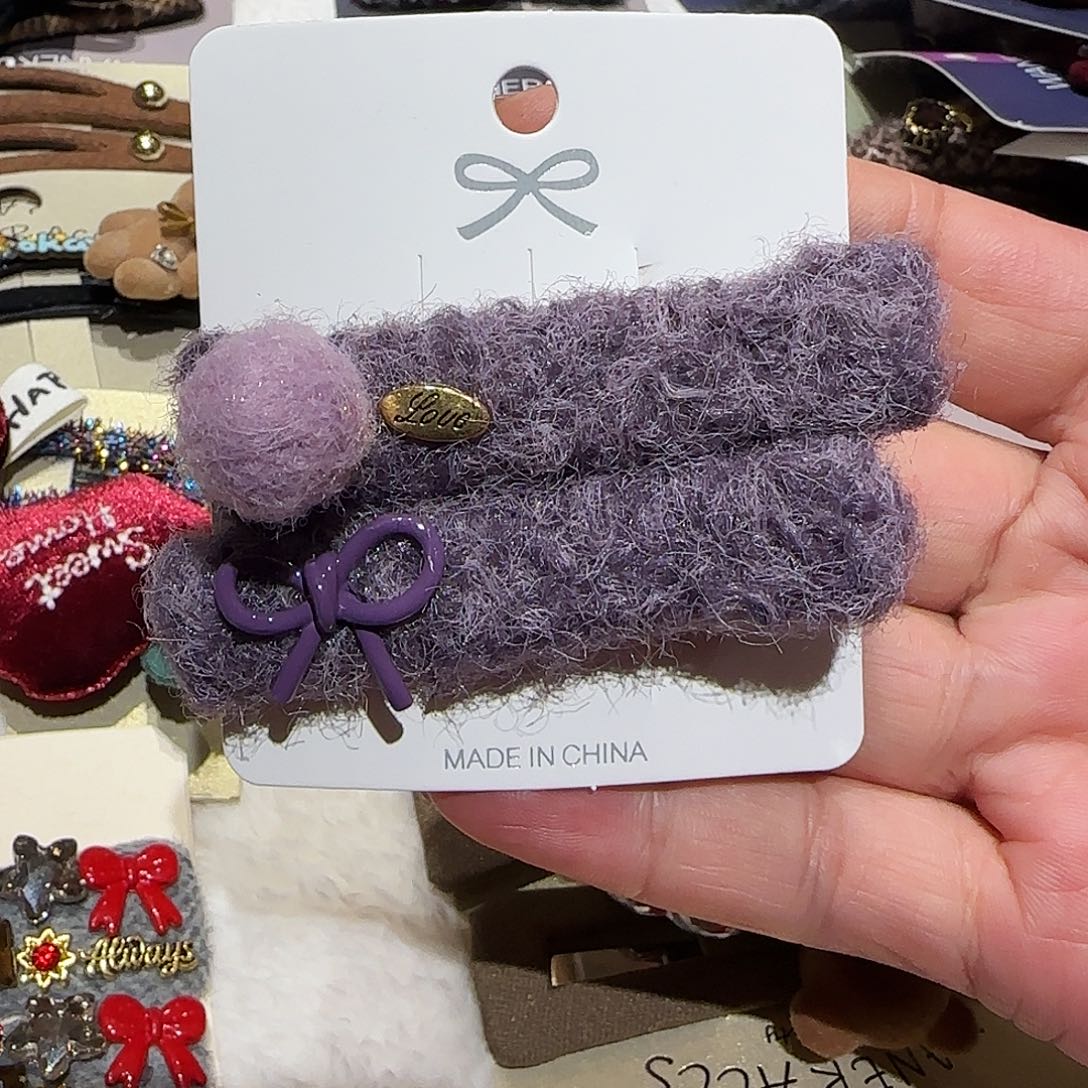 非金属紫色一字夹