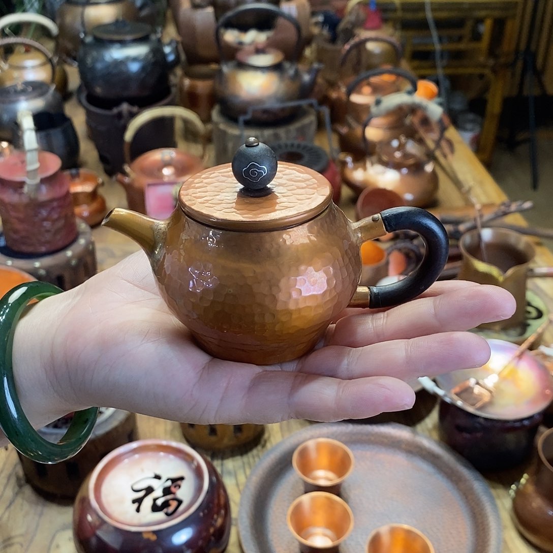 白****8任和堂纯紫铜泡茶壶66666