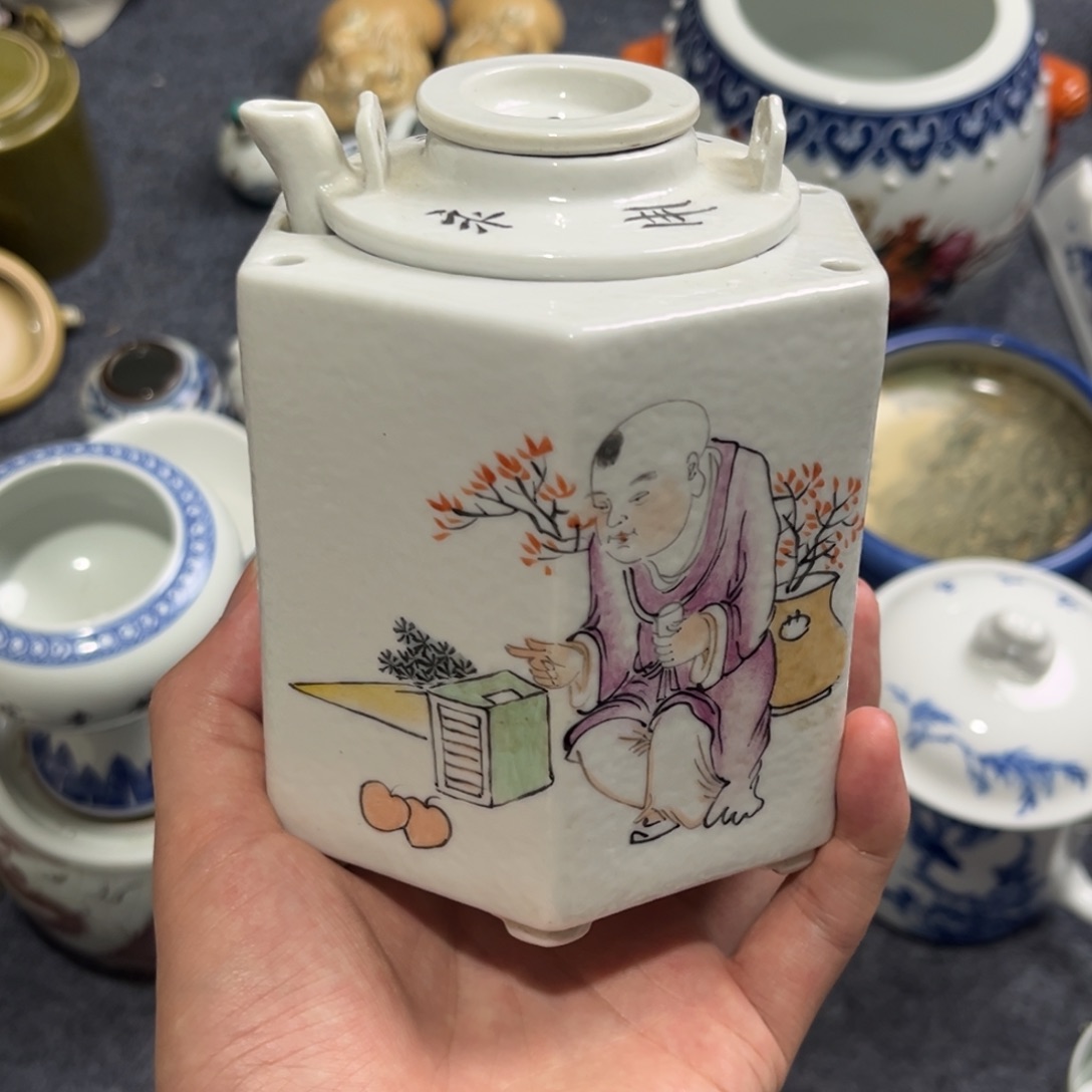 摆件景德镇陶瓷茶壶