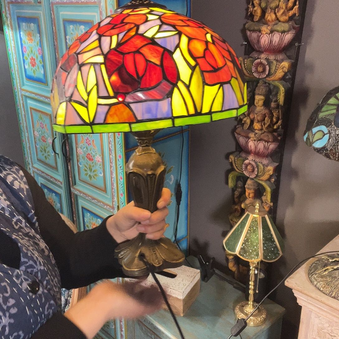 人造板琉璃小号台灯