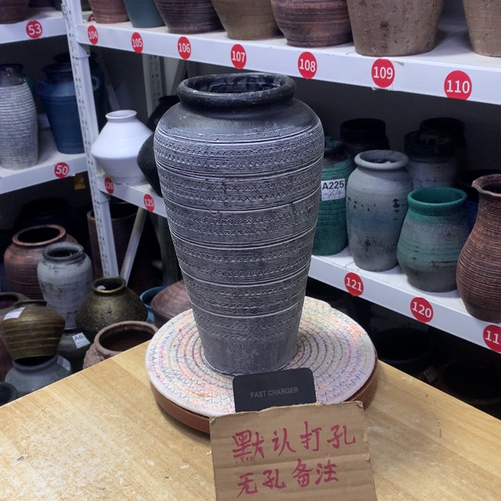 【闪购商品】红陶粗糙盆默认打孔高30口10