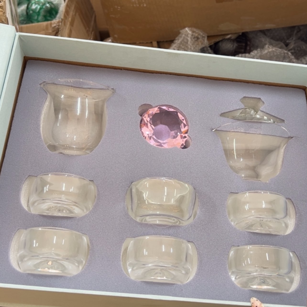 【闪购商品】水晶茶具一套…礼盒装