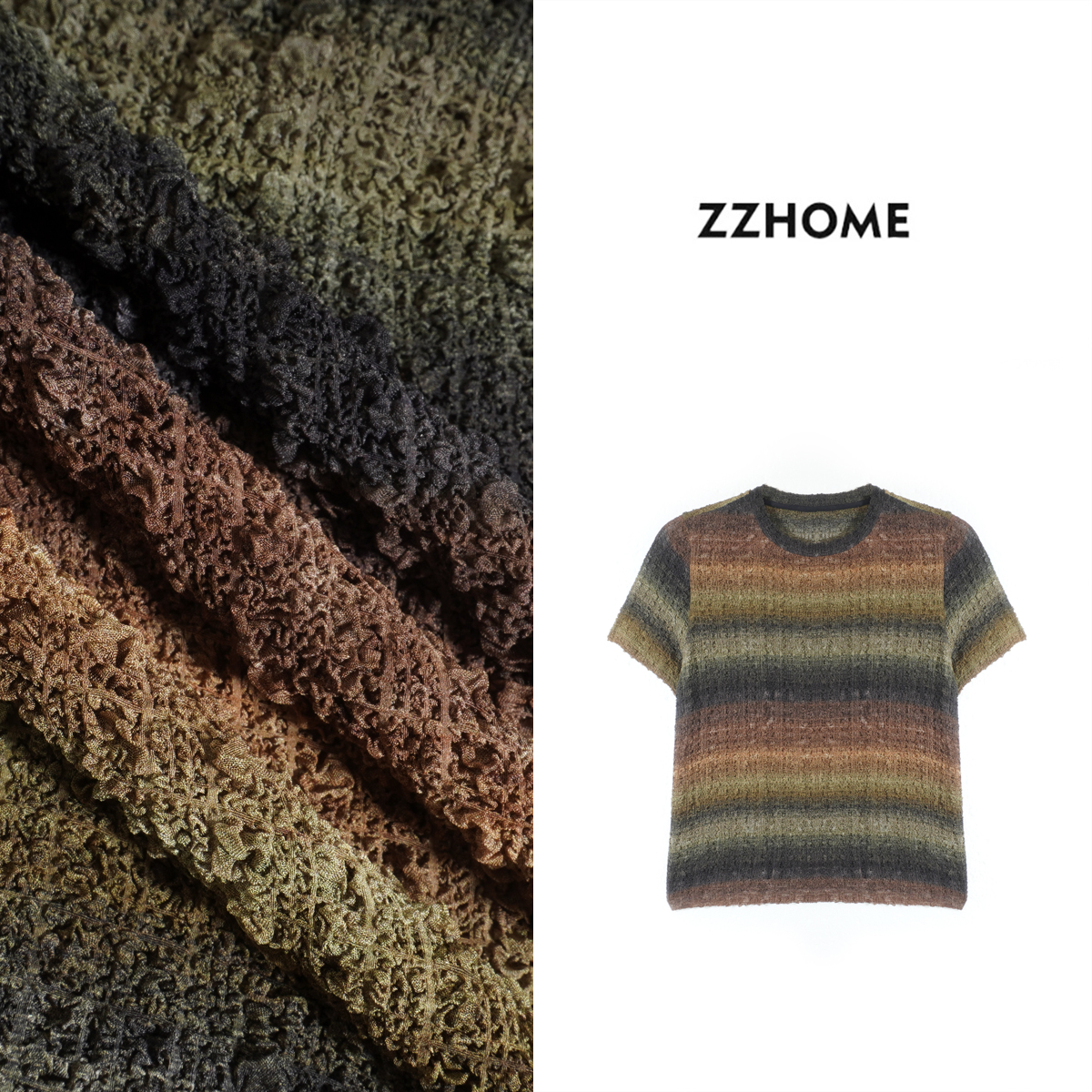 ZOZO HOME | 夏日花园反常规女生设计休闲圆领褶皱感T恤q173599p