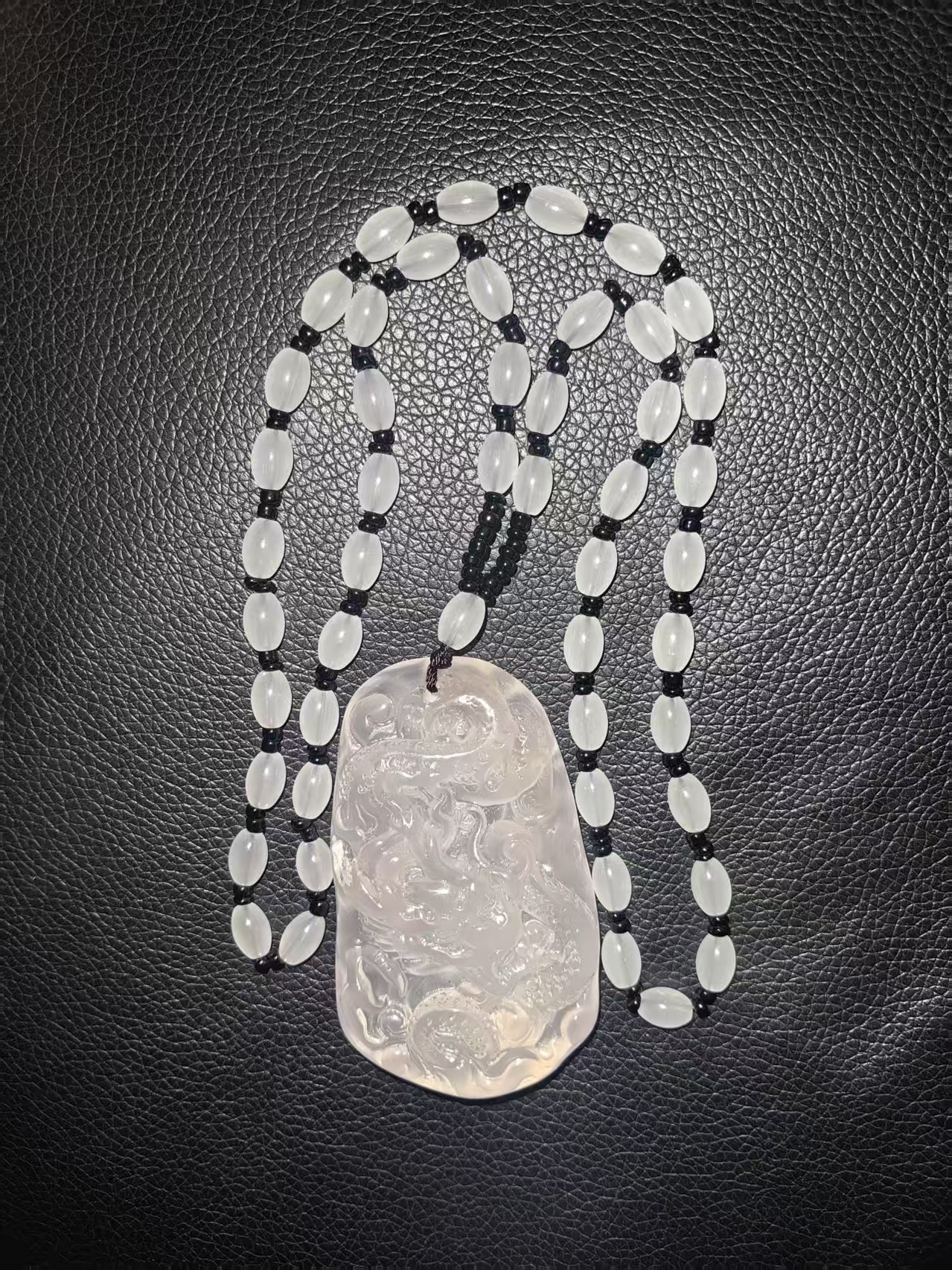 NY036 猫眼和田玉手持念珠 无礼盒