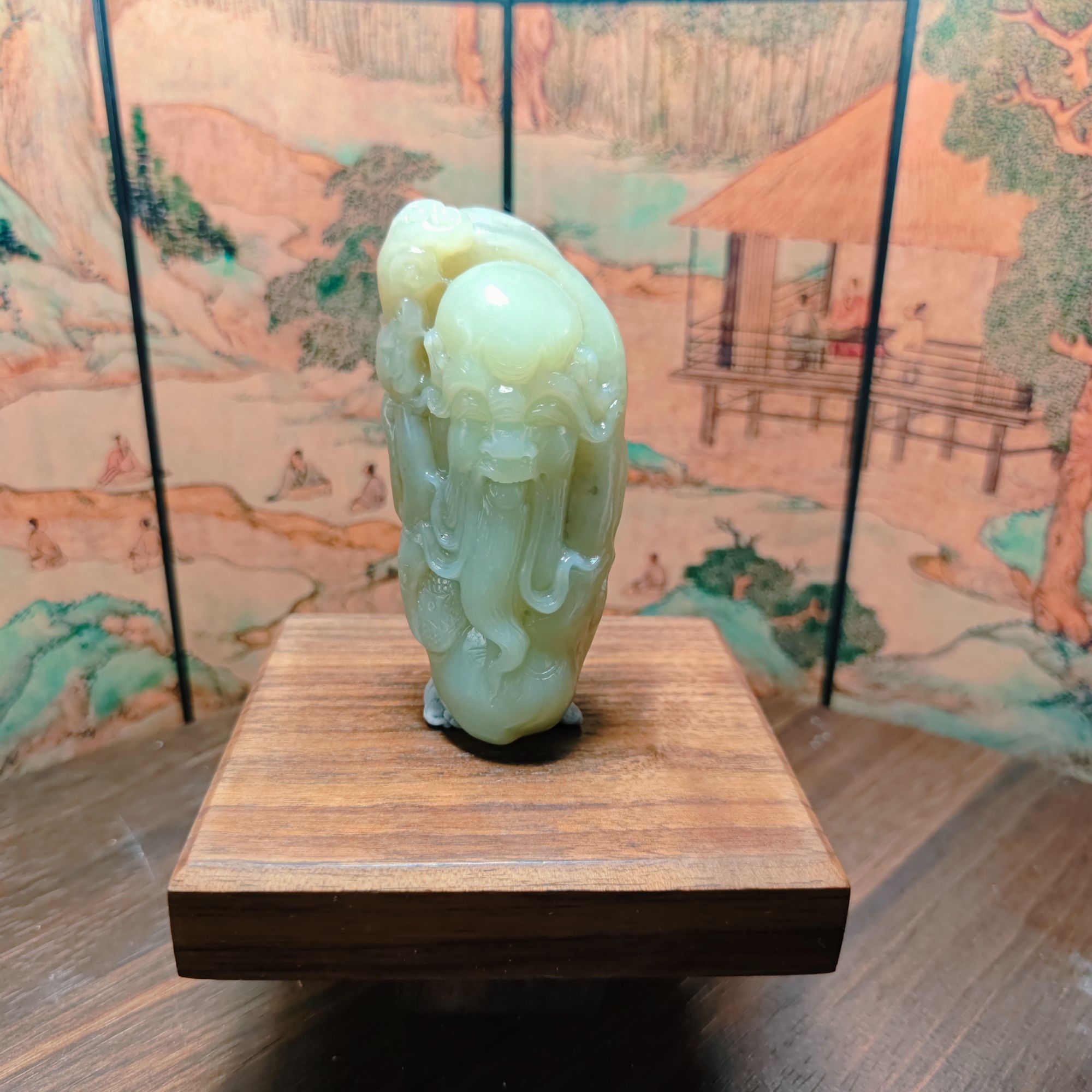 Q和田玉寿星手把0494