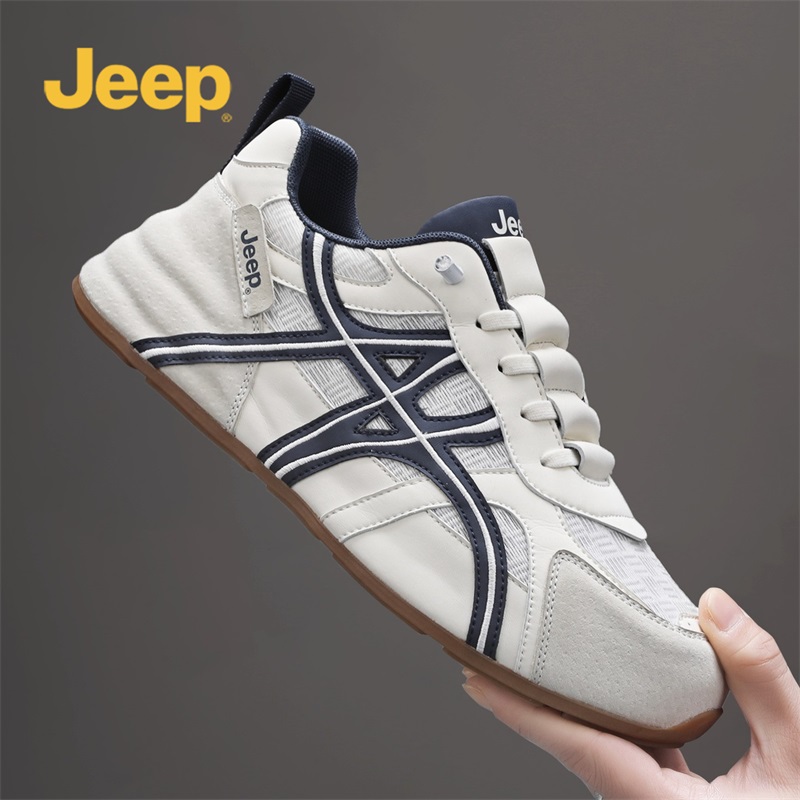 JEEP/吉普男鞋2026新款秋季款透气休闲阿甘鞋运动百搭男士小白鞋