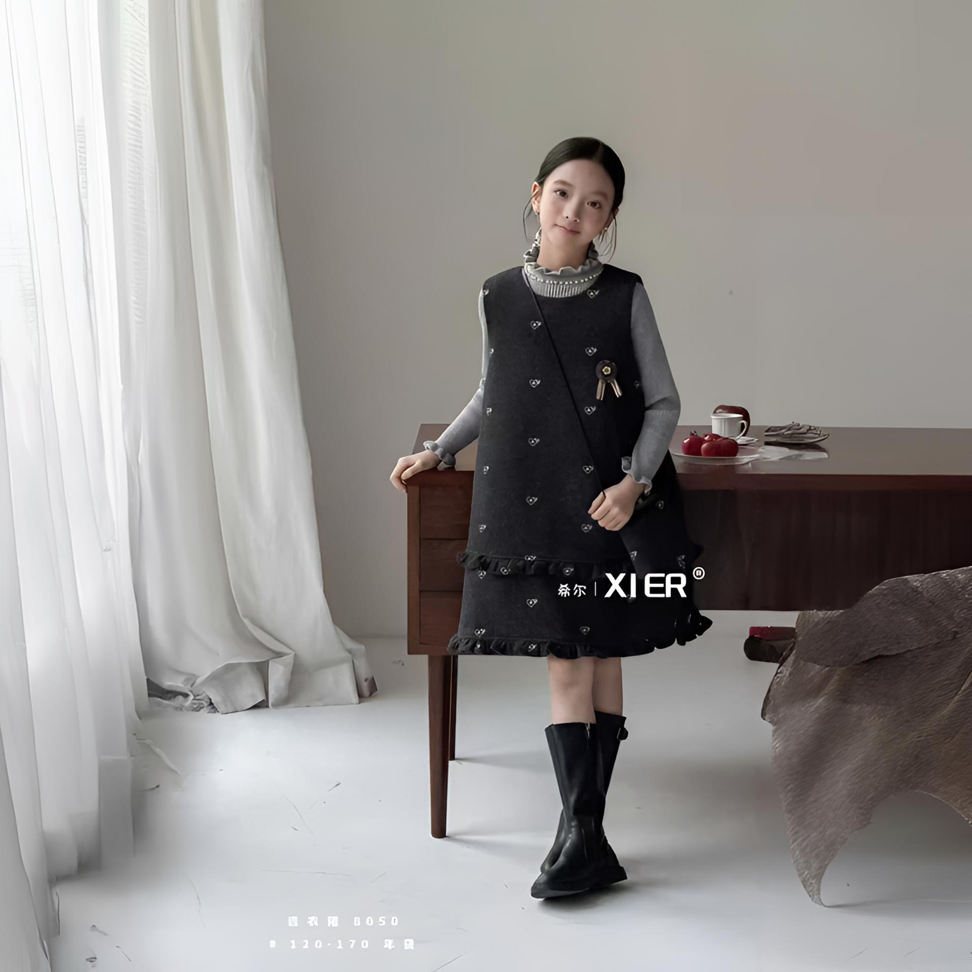 &苏珊&新款冬款新年款连衣裙套装气质洋气款8050