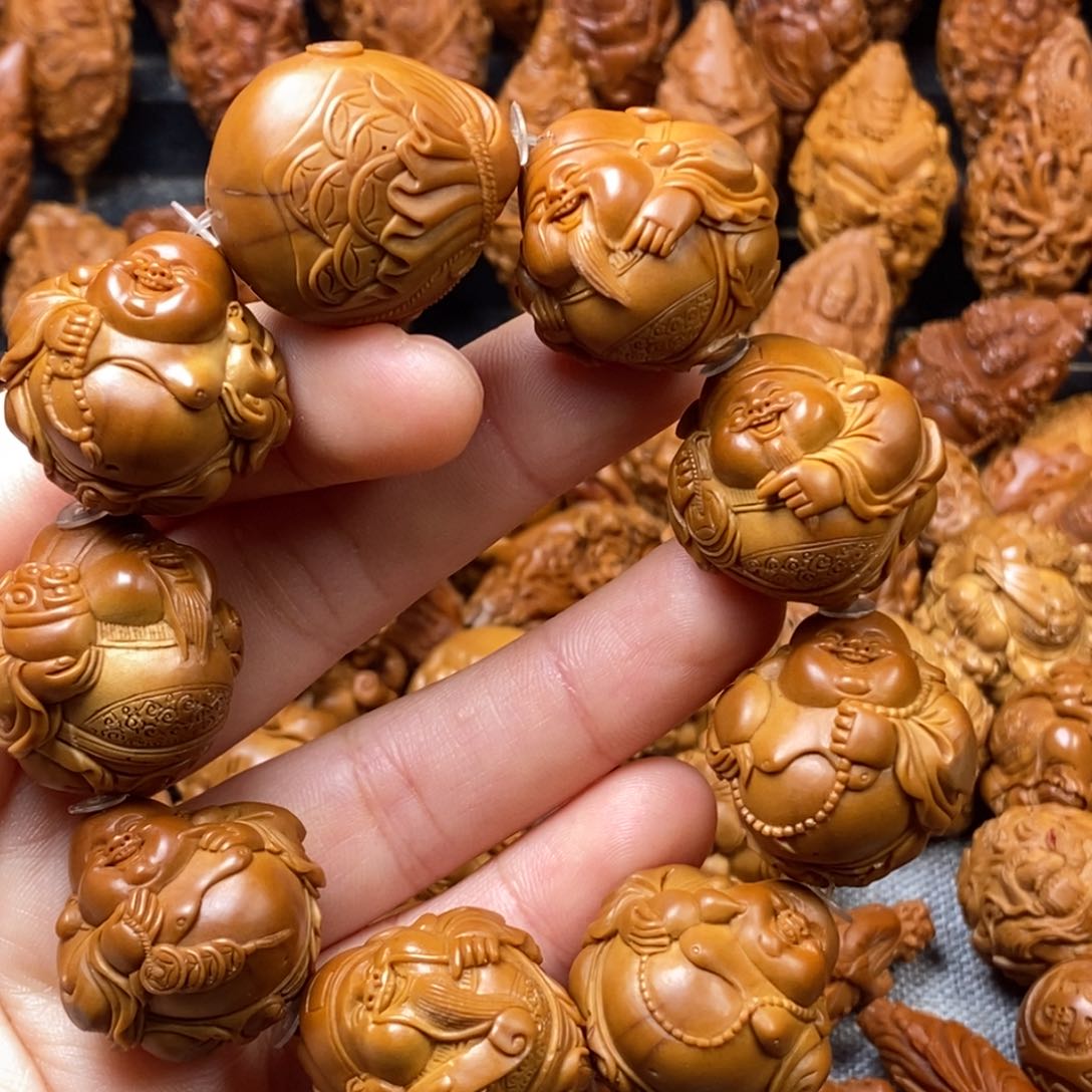 橄榄核手串/手链2.5-2.6土豪款大财迷手串 财神+弥勒佛