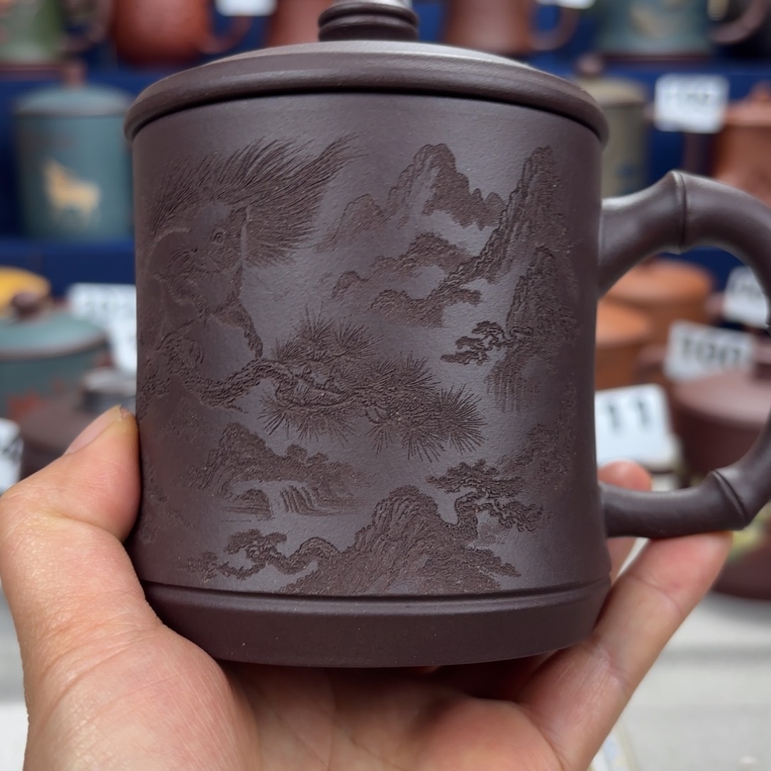 紫砂茶杯紫砂盖杯