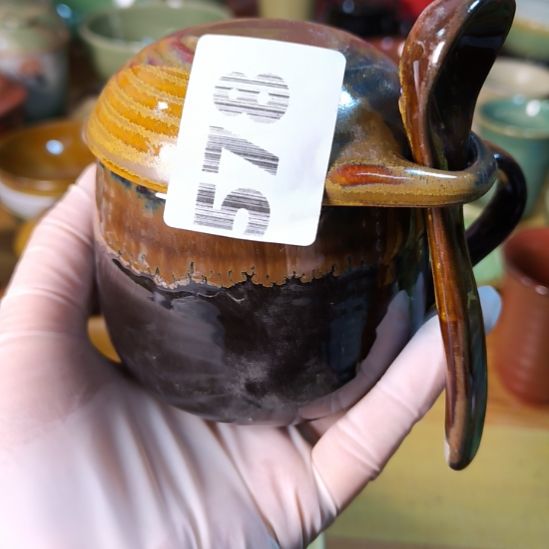 紫***默瓷片磁州窑五厂盘碗壶杯有瑕疵