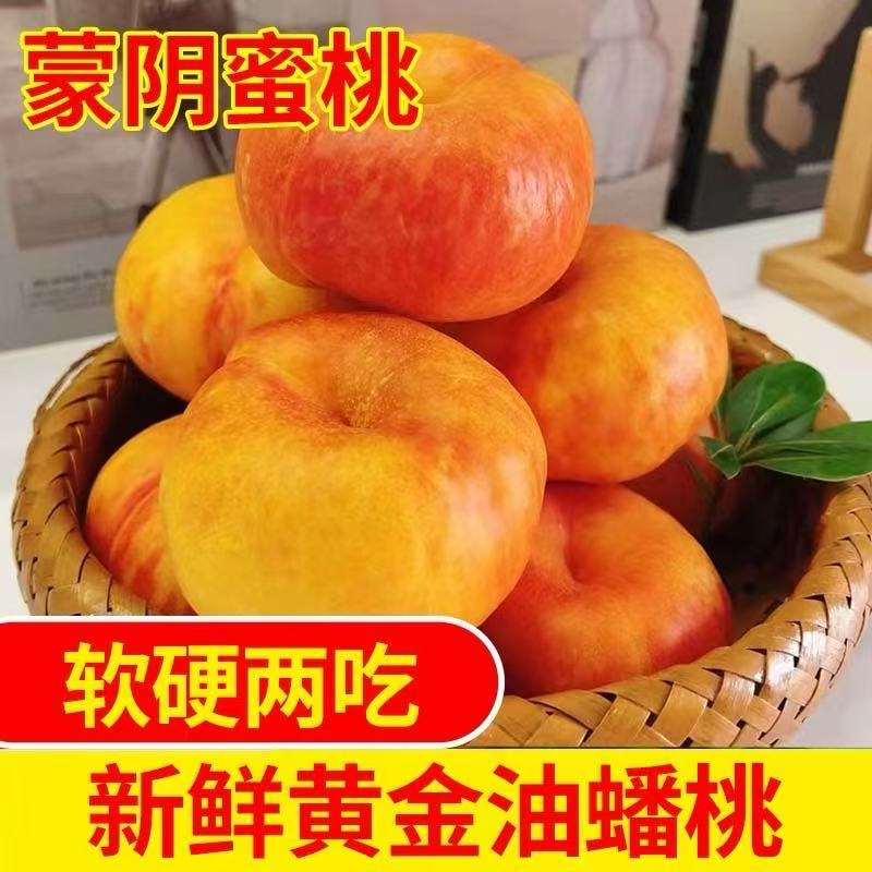 【爆炸黄油蟠桃】山东黄金油蟠桃新鲜现摘黄心油桃爆甜多汁应季水果